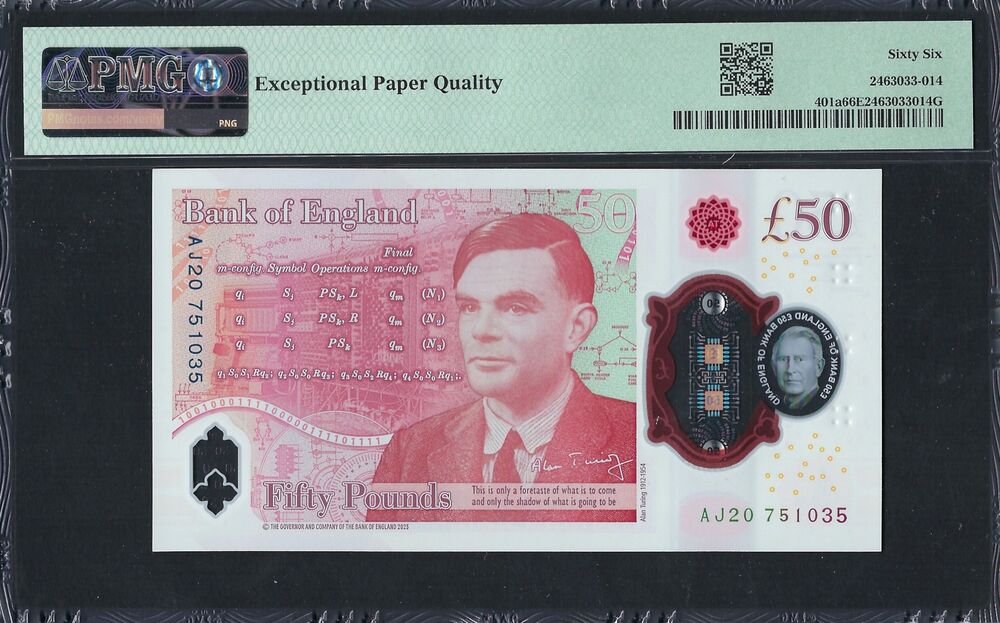 Great Britain - 50 Pounds 2023 - Pick # 401a - PMG 66 EPQ