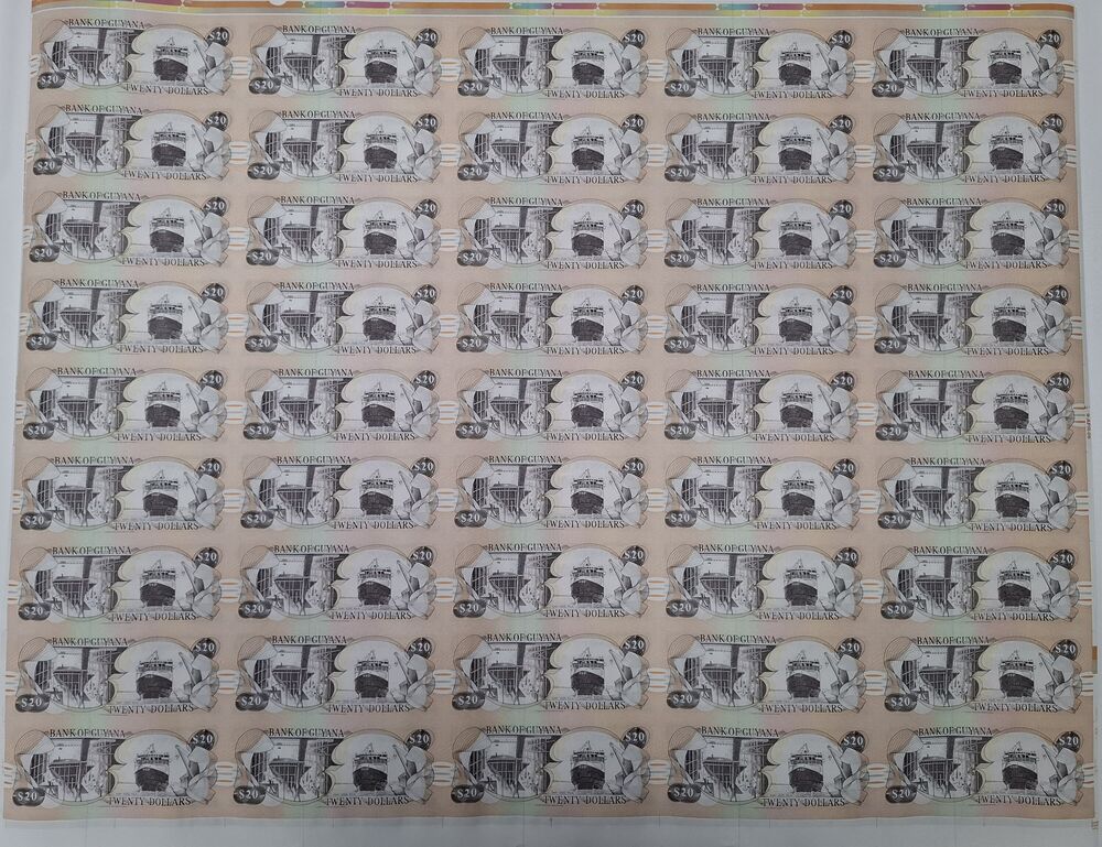 Guyana - Sheet of 20 Dollars 1996 - Pick # 27a - AU/UNC