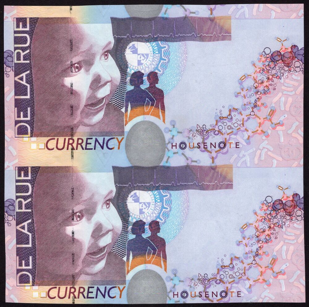 Great Britain - De La Rue Test Notes - Uncut pair - AU