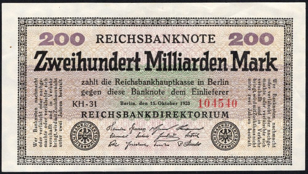 Germany - 200 Milliarden Mark 1923 - Pick # 121b - UNC-