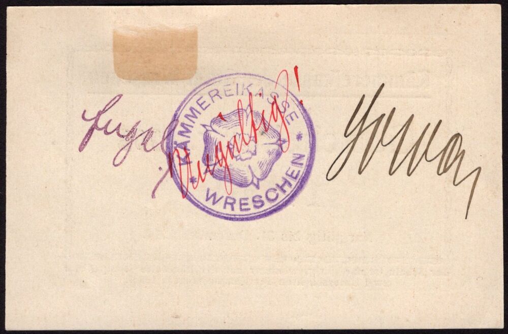 Poland, Emergency Issue - Wrzesnia / Wreschen - 1 Mark WWI