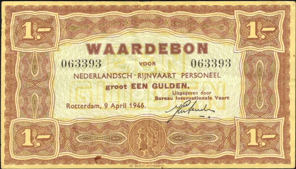 Netherlands, Ship Money - 1 Gulden 1946 - Pick # NL - VF