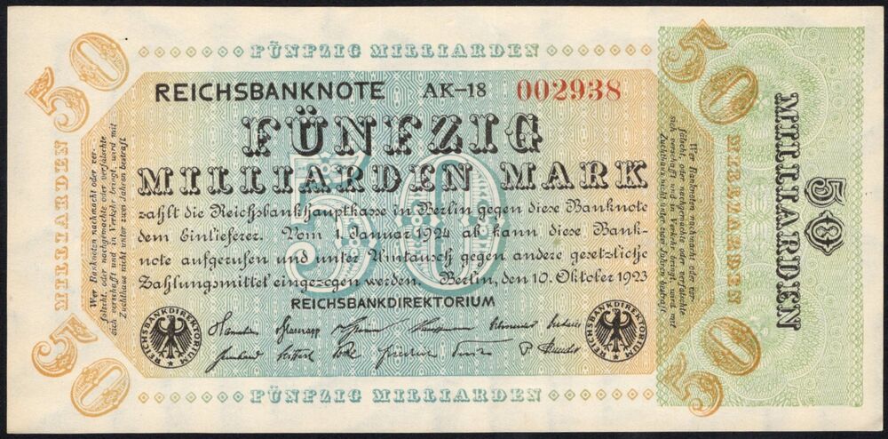 Germany - 50 Milliarden Mark 1923 - Pick # 120a - UNC-