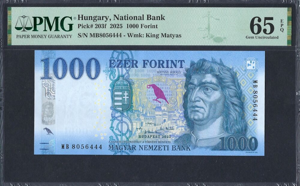 Hungary - 1.000 Forint 2025 - Pick # 203f - PMG 65 EPQ