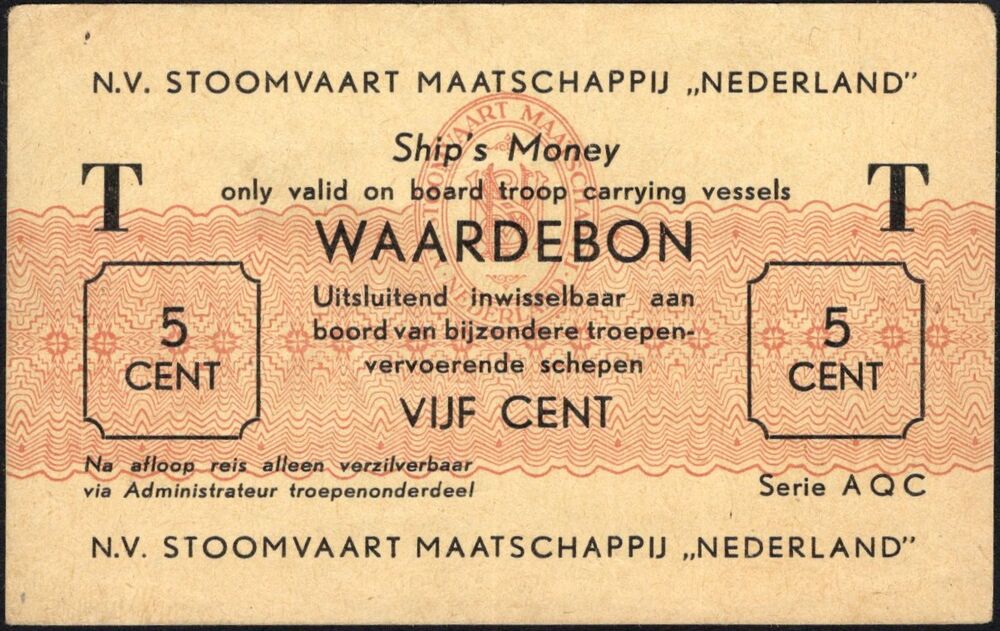 Netherlands, Ship Money - 5 Cent ND - Pick # NL - aXF