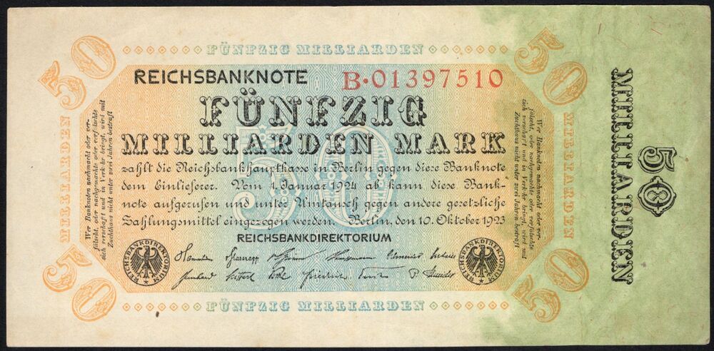 Germany - 50 Milliarden Mark 1923 - Pick # 119a - XF+