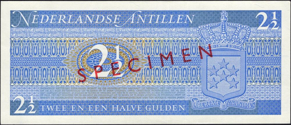 Netherlands Antilles - 2 1/2 Gulden 1970 - Pick # 21s - UNC