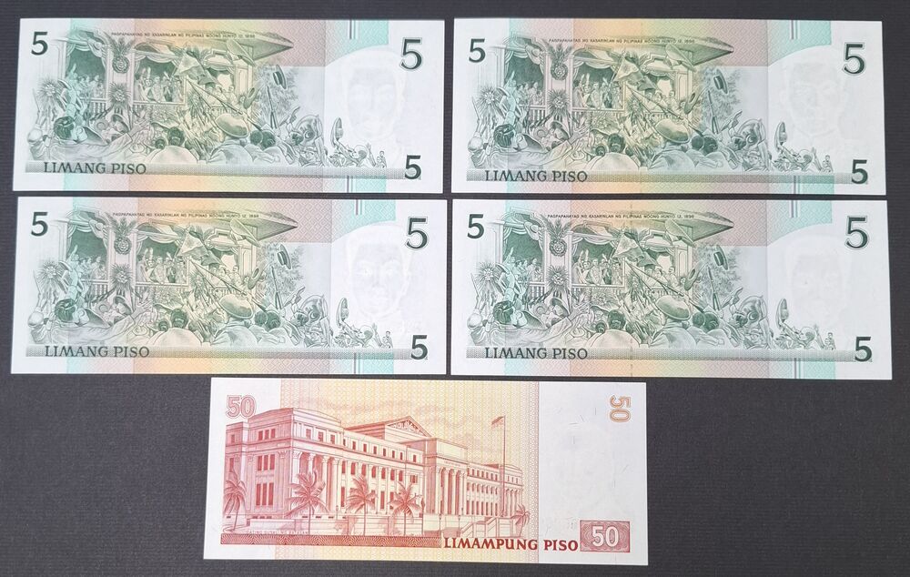 Philippines - 5 Commemorative notes 1986/99 - UNC