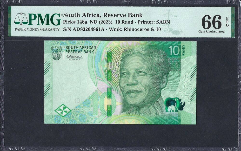 South Africa - 10 Rand ND (2023) - Pick# 148a - PMG 66 EPQ