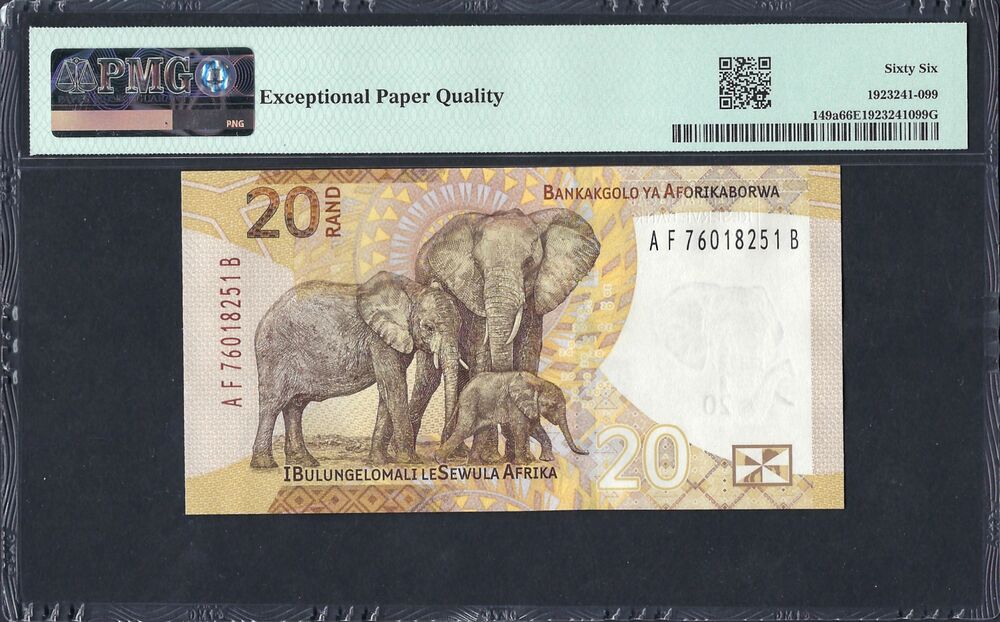 South Africa - 20 Rand ND (2023) - Pick# 149a - PMG 66 EPQ