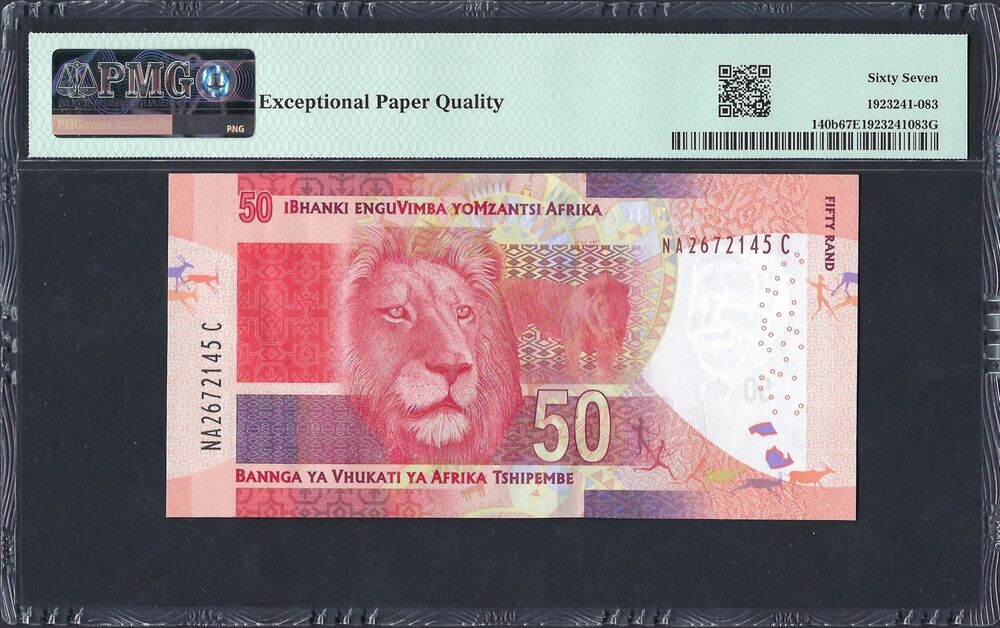 South Africa - 50 Rand ND (2016) - Pick# 140b - PMG 67 EPQ