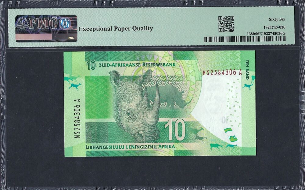 South Africa - 10 Rand ND (2016) - Pick # 138b - PMG 66 EPQ