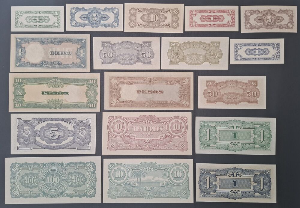 Japanese Occupation WWII - Group of 18 notes - AU/UNC