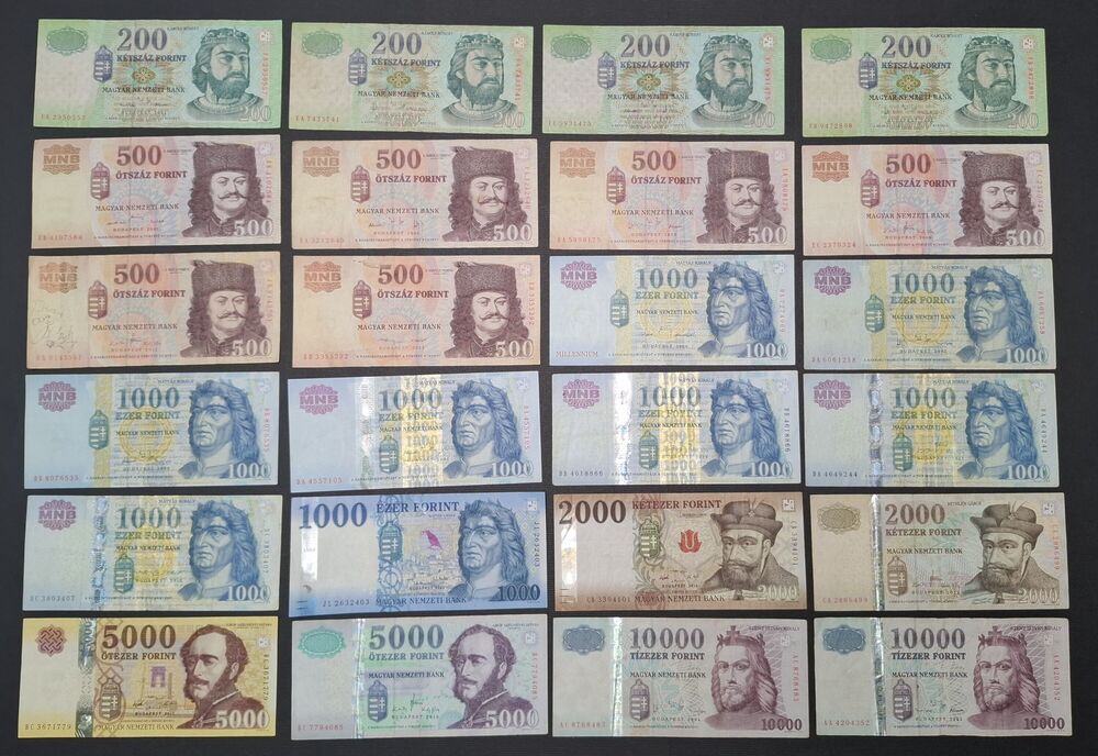 Hungary - Lot of 24 notes - All different dates - Circulated grades