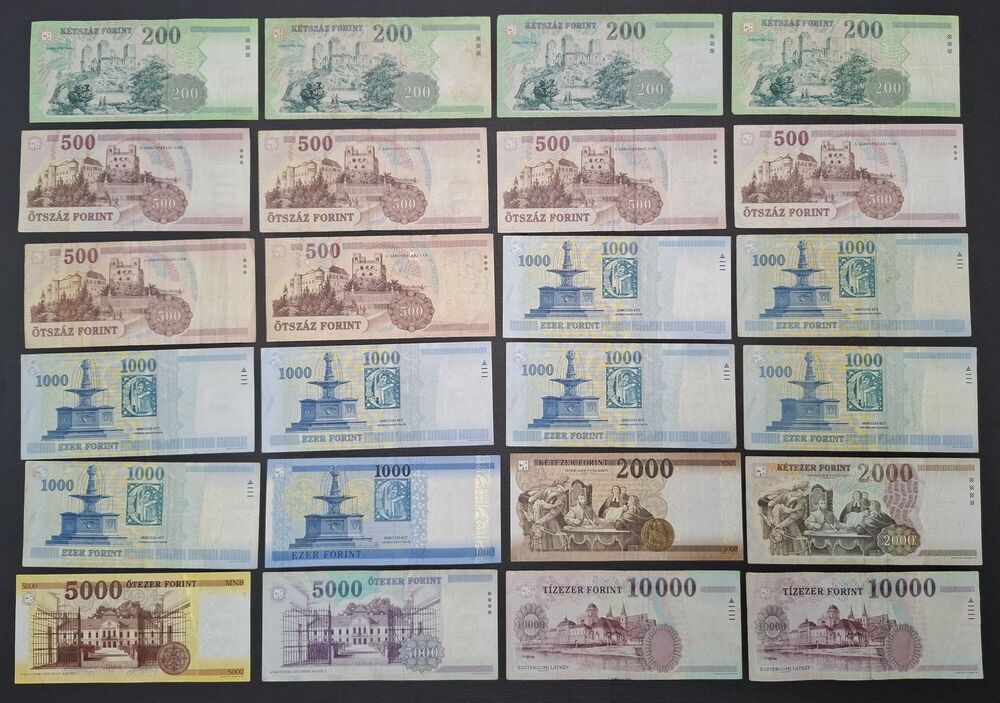 Hungary - Lot of 24 notes - All different dates - Circulated grades