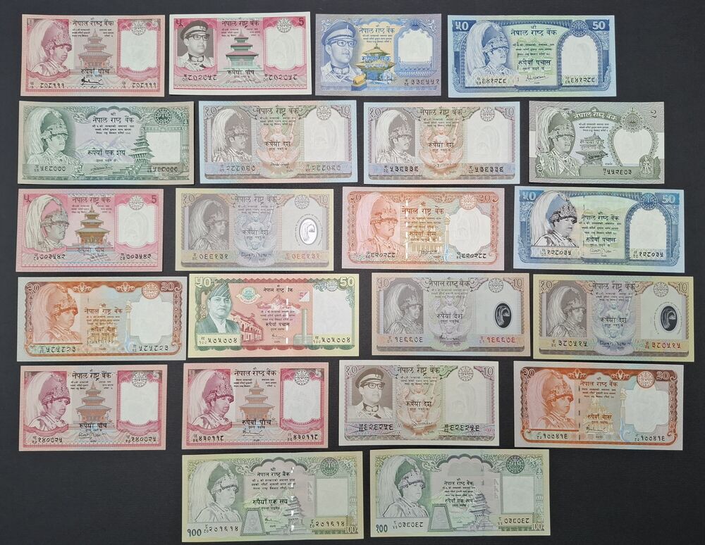 Nepal - Group of 22 uncirculated notes