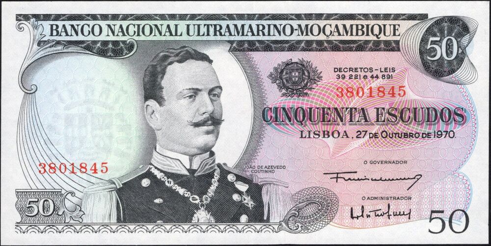 Mozambique - 50 Escudos 1970 - Pick # 111 - UNC