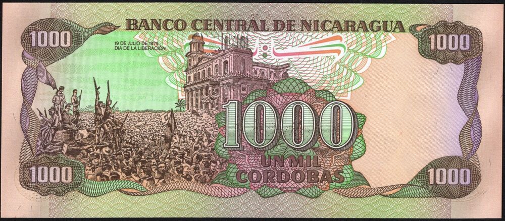 Nicaragua - 1000 Cordobas 1985 - Pick # 156a - UNC