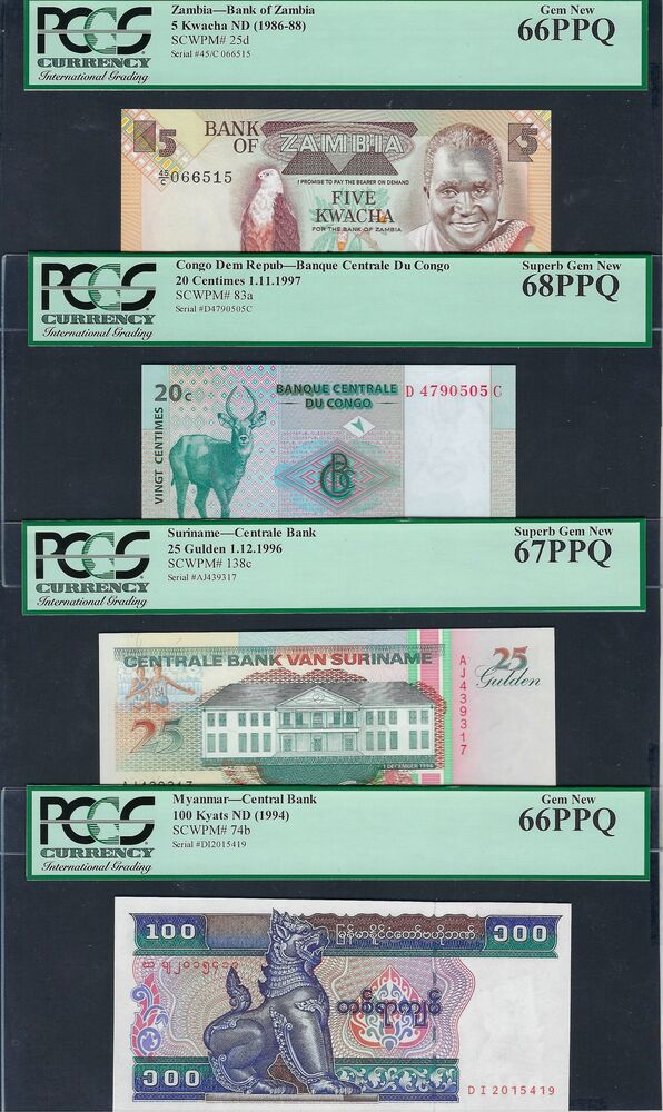 Group of 4 PCGS Grades notes - 66, 67 & 68 PPQ