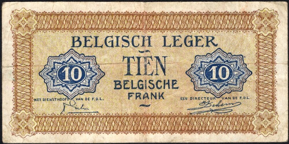 Belgium, Army - 10 Francs 1946 - Pick # M4 - Fine