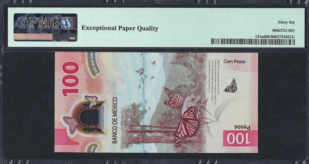 Mexico - 100 Pesos 2020 - Pick # 131a - PMG 66 EPQ