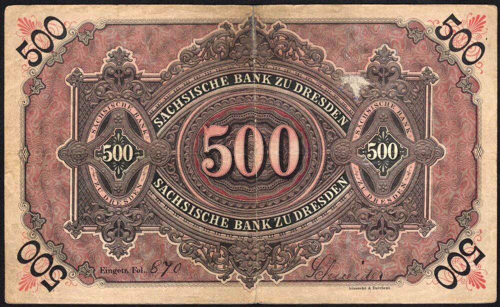 Germany - 500 Mark 1890 - Pick # S953a - Fine