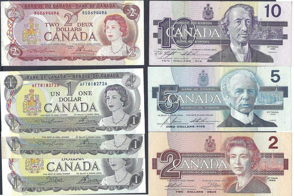 Canada - Group of 7 notes - VF and better