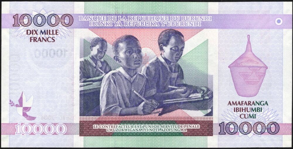 Burundi - 10.000 Francs 2004 - Pick # 43r* - UNC