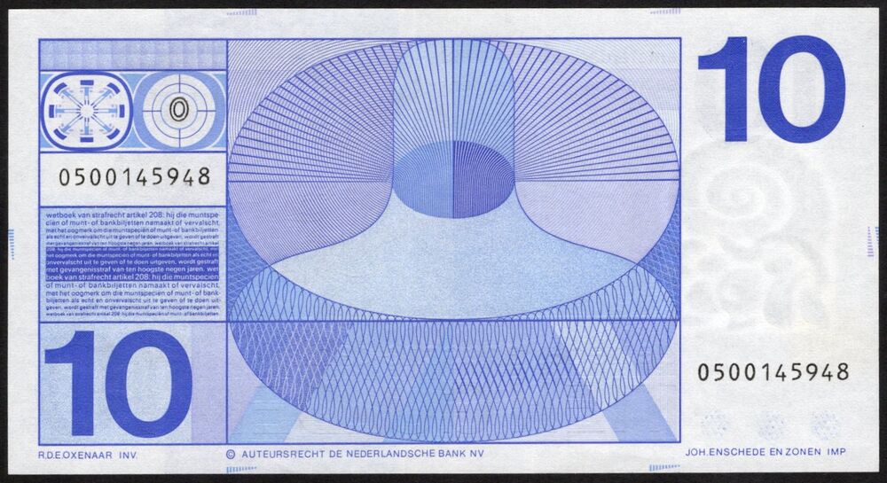 Netherlands - 10 Gulden 1968 - Pick # 91a - UNC-