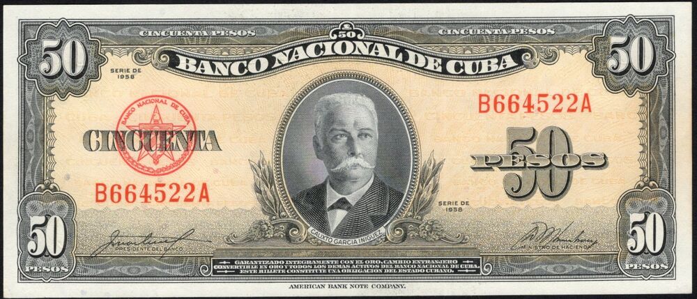 Cuba - 50 Pesos 1958 - Pick # 81b - AU