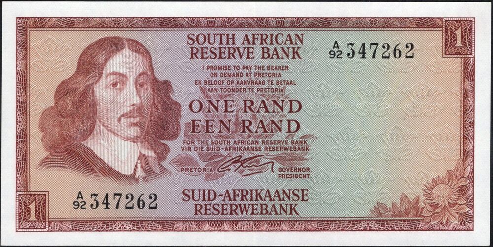 South Africa - 1 Rand 1966 - Pick # 109a - UNC
