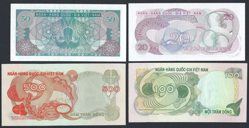 Vietnam - Group of 4 notes - AU/UNC
