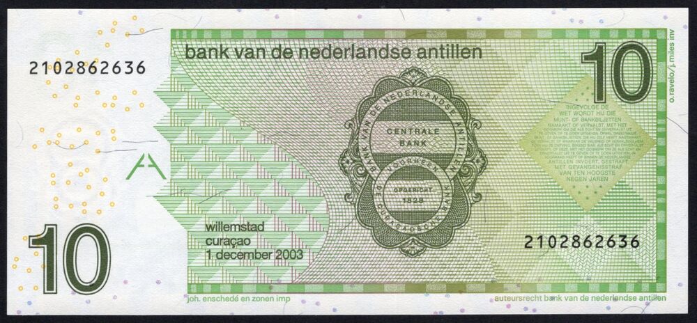 Netherlands Antilles - 10 Gulden 2003 - Pick # 28c - UNC