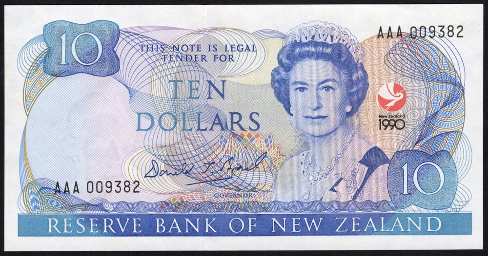 New Zealand - 10 Dollars 1990 - Pick # 176 - UNC-