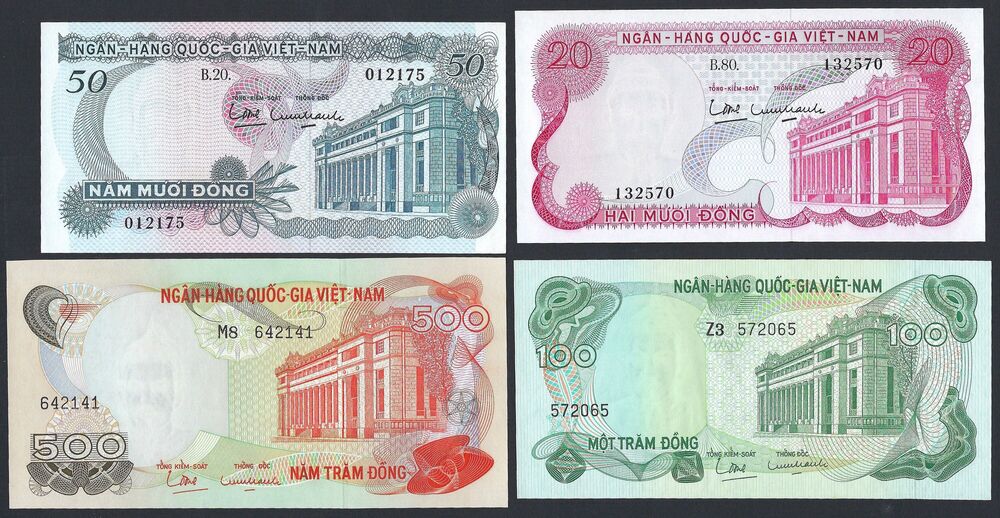 Vietnam - Group of 4 notes - AU/UNC