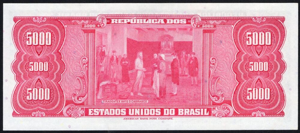 Brazil - 5000 Cruzeiros 1966/1967 - Pick # 188b - UNC