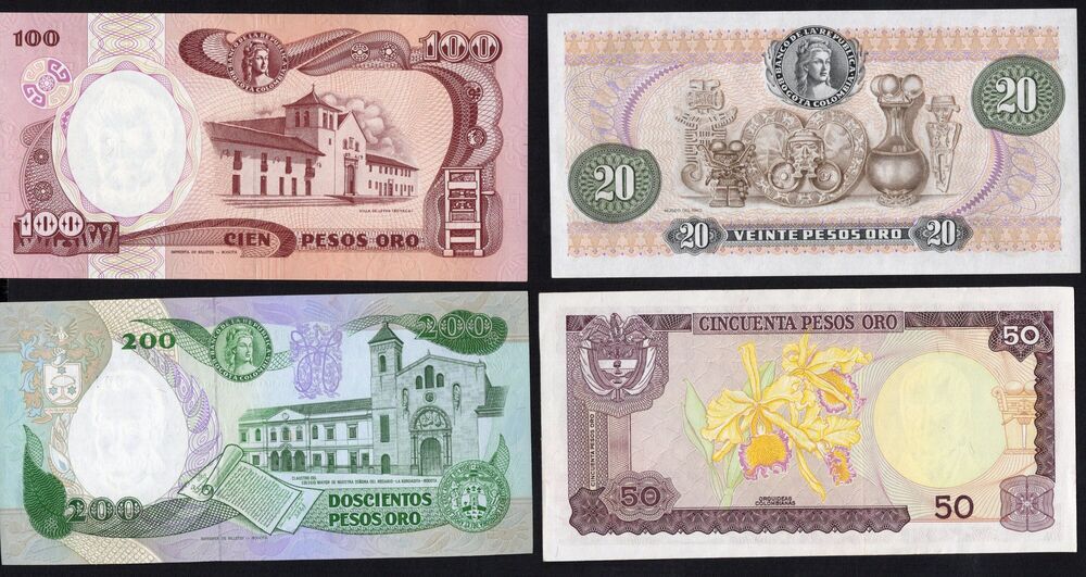 Colombia - Group of 4 Replacements - AU and UNC