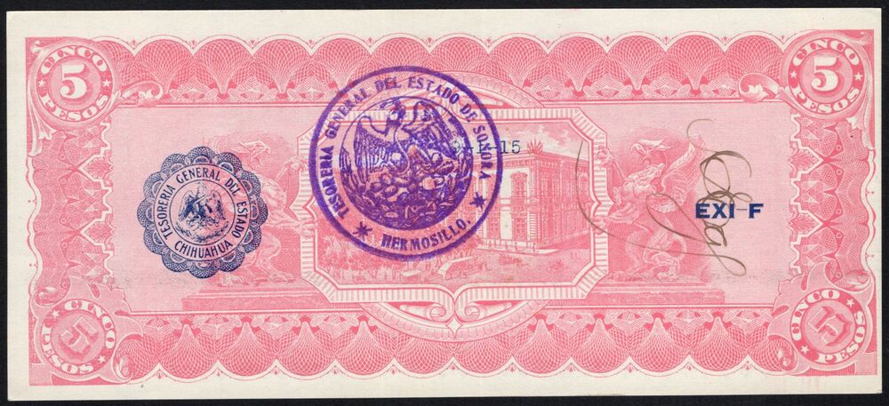 Mexico - 5 Pesos 1915 - Pick # S532 - UNC-