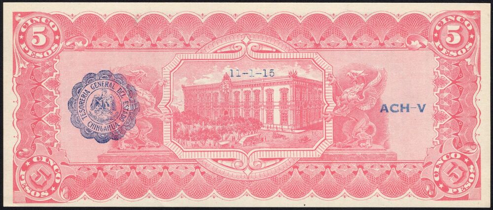 Mexico - 5 Pesos 1915 - Pick # S532 - UNC-
