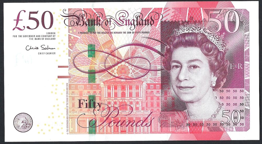 Great Britain - 50 Pounds 2010 - Pick # 393a - UNC