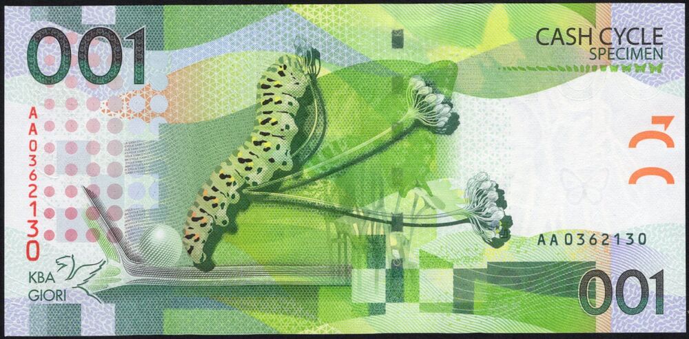 KBA Giori - 001 Cash Cycle Test Note - UNC