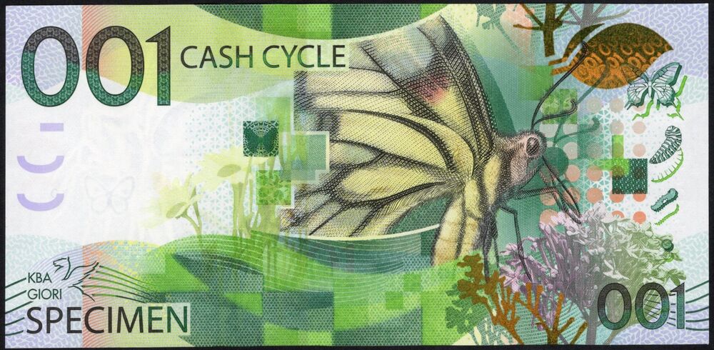 KBA Giori - 001 Cash Cycle Test Note - UNC