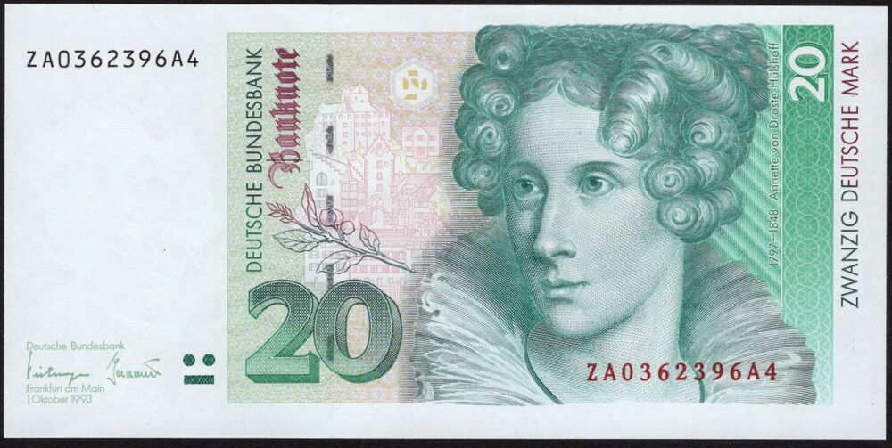 Germany - 20 Deutsche Mark 1991 - Replacement - Pick # 39* - UNC