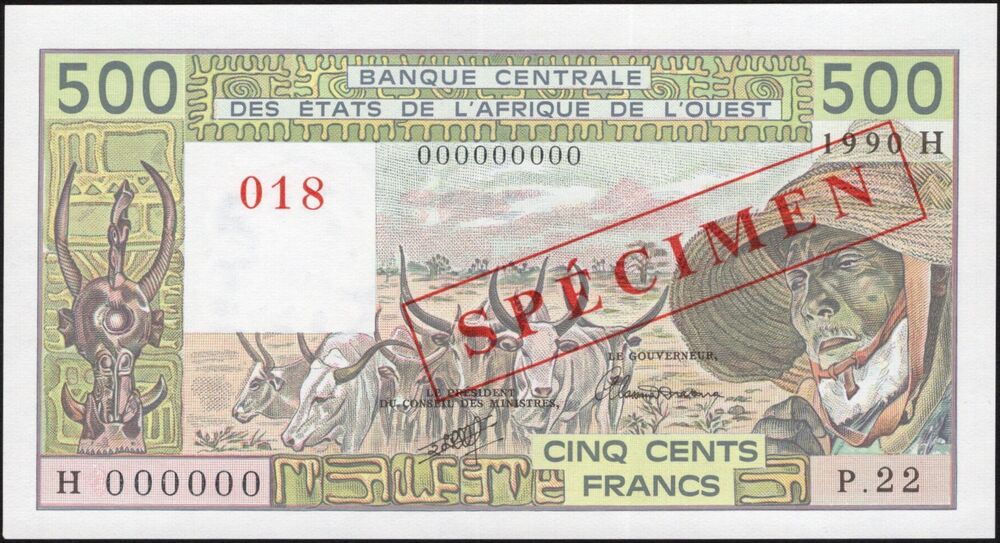 Niger - 500 Francs 1990 - Pick # 606Hs - UNC