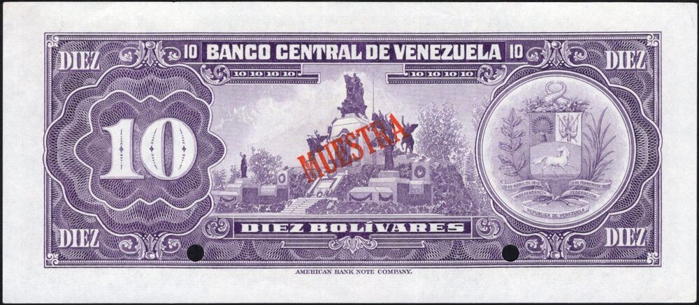 Venezuela - 10 Bolivares 1972 - Pick # 51bs - AU