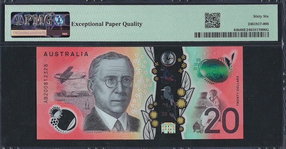 Australia - 20 Dollars 2020 - Pick # 64b - PMG 66 EPQ