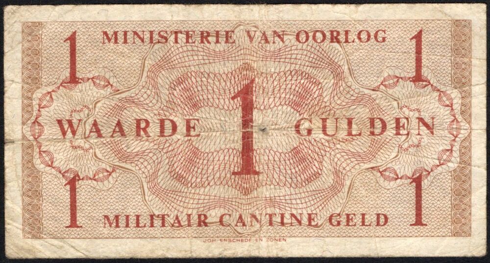 Netherlands - 1 Gulden 1945 - Pick # M1 - Fine