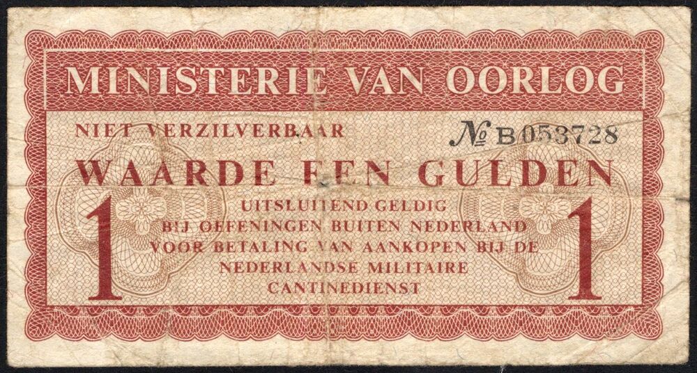 Netherlands - 1 Gulden 1945 - Pick # M1 - Fine