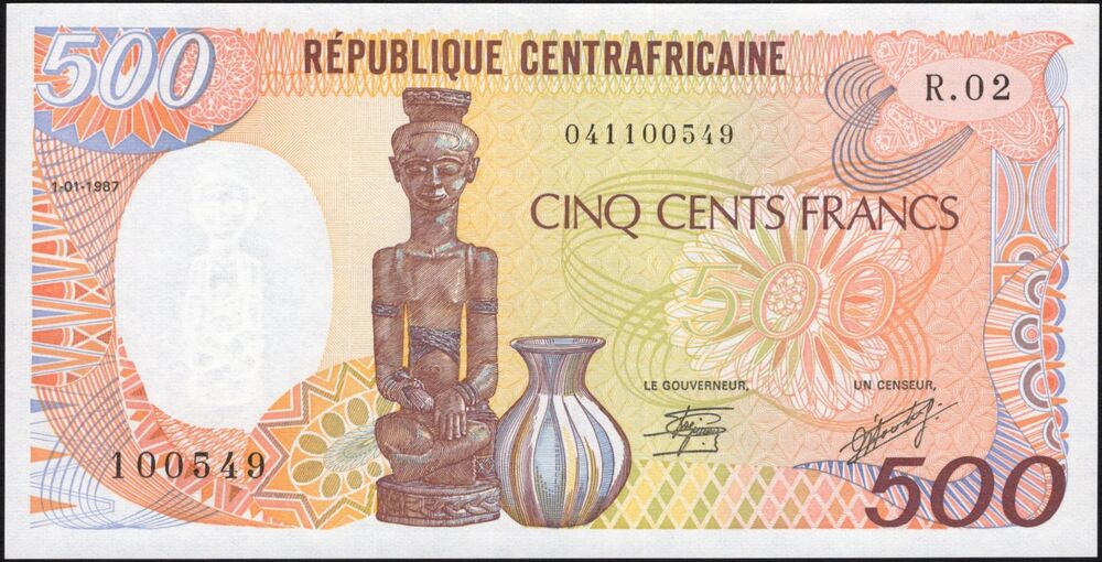 Central African Republic - 500 Francs 1987 - Pick # 14c - UNC