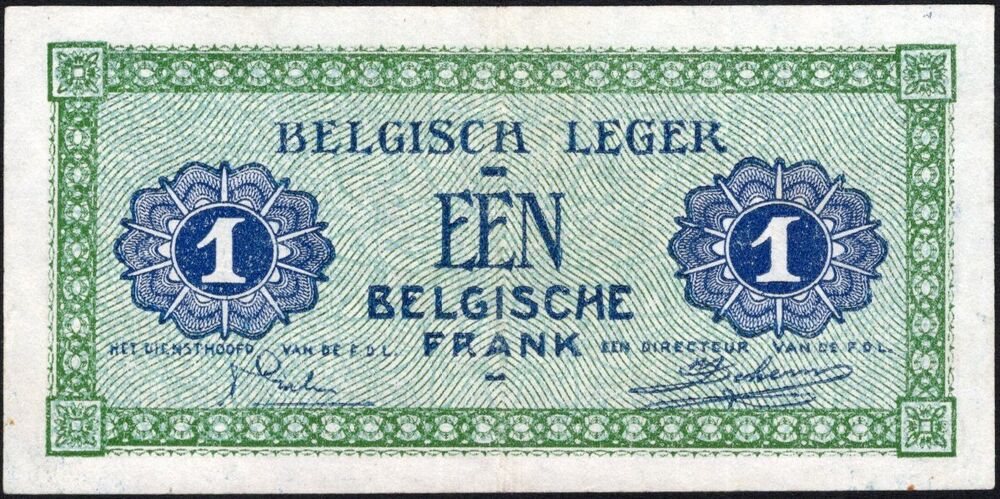 Belgium, Army - 1 Franc 1946 - Pick # M1 - VF+